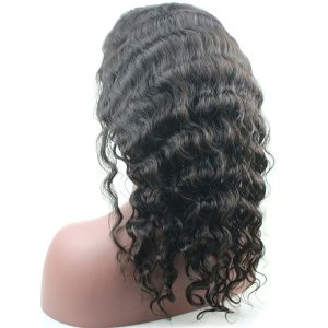 Glueless Full Lace Wigs Brazilian Remy Human Hair Loose Wave Bleached Knots with Baby Hair (14 inch) - Image 4