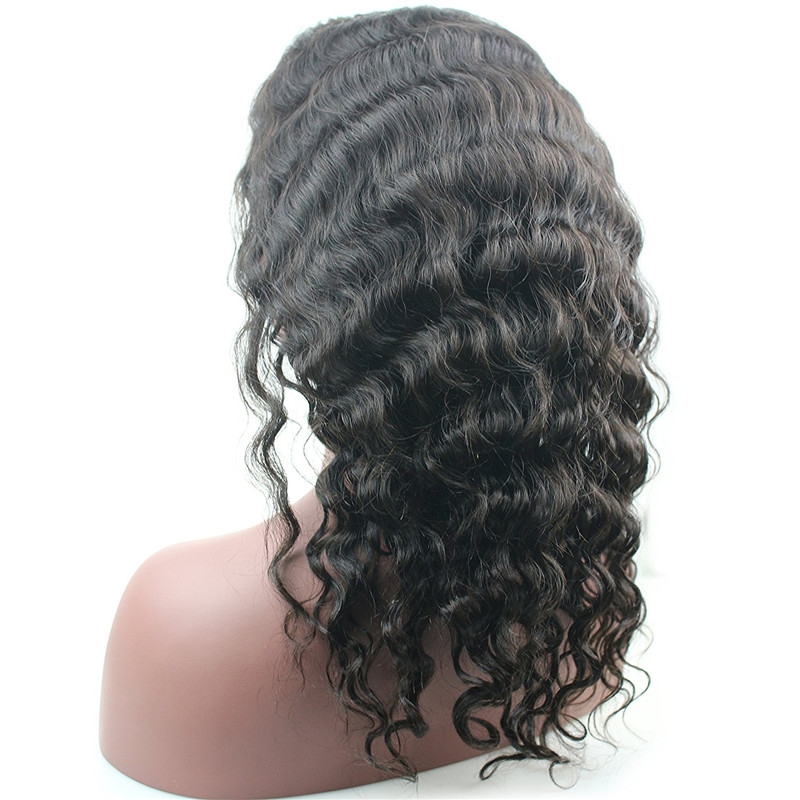 Glueless Full Lace Wigs Brazilian Remy Human Hair Loose Wave Bleached Knots with Baby Hair (14 inch) - Image 4