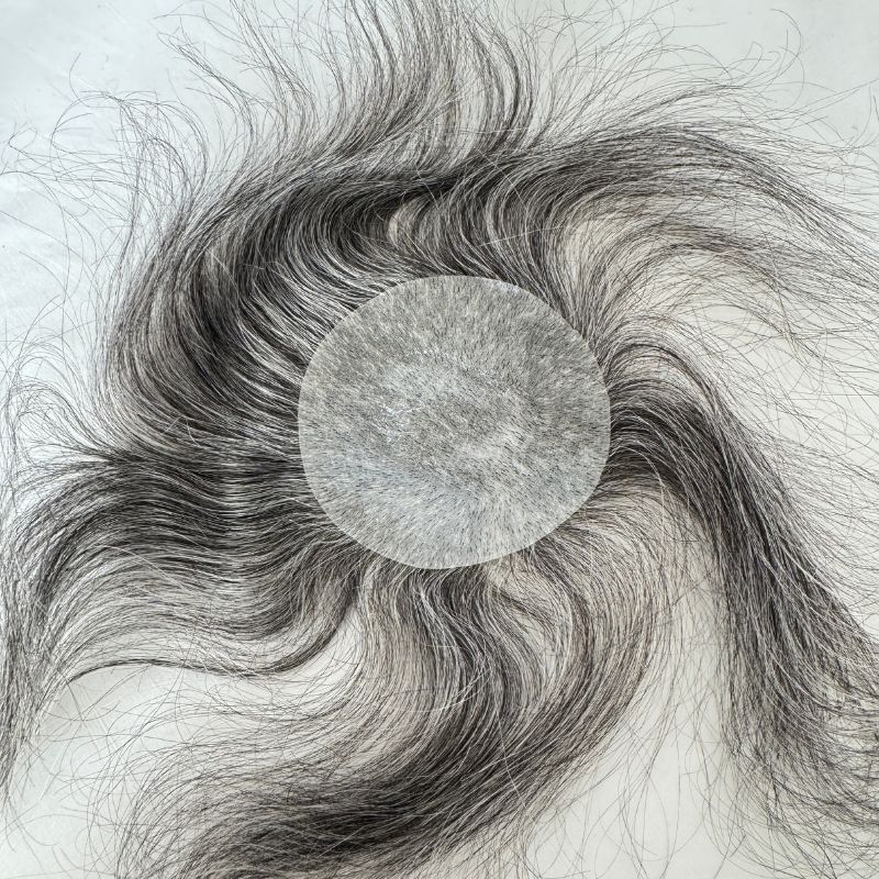 1B60 Side Or Back Hair Patches 8x8 cm Full Skin PU Base Toupee For Men Covering Bald Spots On Head Sides Or Back - Image 4