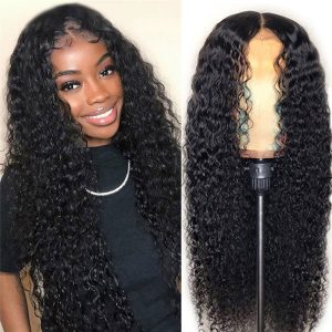 Curly Wig Human Hair Lace Frontal Wigs 180 Lace Front Wig Pre Plucked Bleached Knots Wigs Brazilian Remy 13x4 Frontal Lace Wig