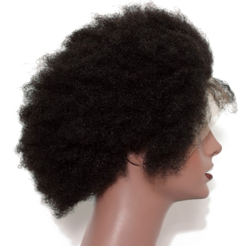 Lace Front Wig Brazilian Human Hair Wigs Kinky Curly Natural Color Lace Wigs For Blace Women - Image 2