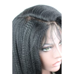 Yaki Straight Glueless Lace Front Human Hair Wigs 10A Unprocessed Brazilian Remy Human Hair Italian Yaki Lace Front Wig with Baby Hair - Image 9