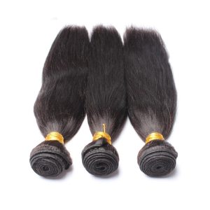 Italian Yaki Straight Brazilian Human Hair 3 Pcs/Lot Natural Color Hair Weave Bundles - Image 2