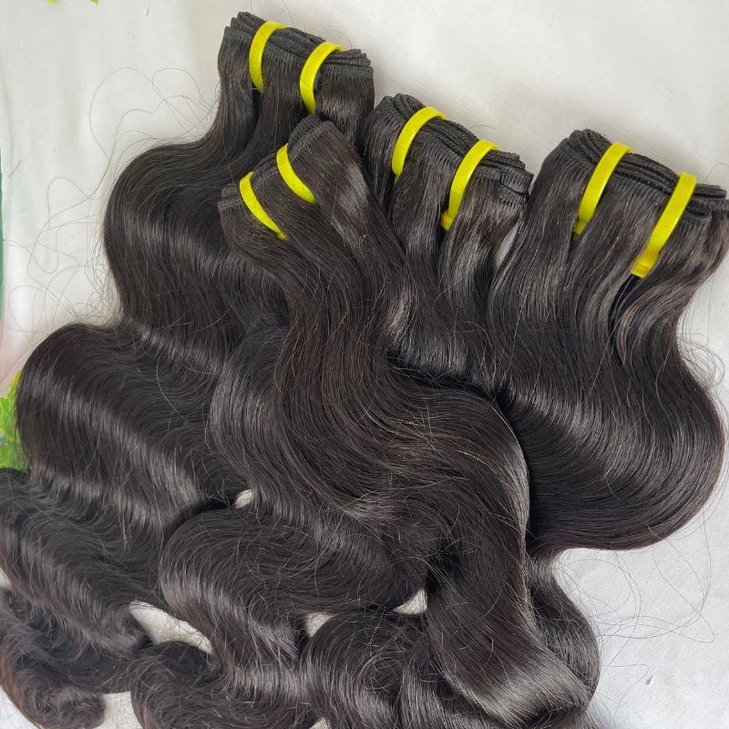 Pwigs Body Wave 12A Top Grade Raw Double Drawn Cambodian Virgin Human Hair Bundles Sew in Extensions Natural Black Double Weft 100% Natural Cuticle Aligned Unprocessed Hair - Image 7