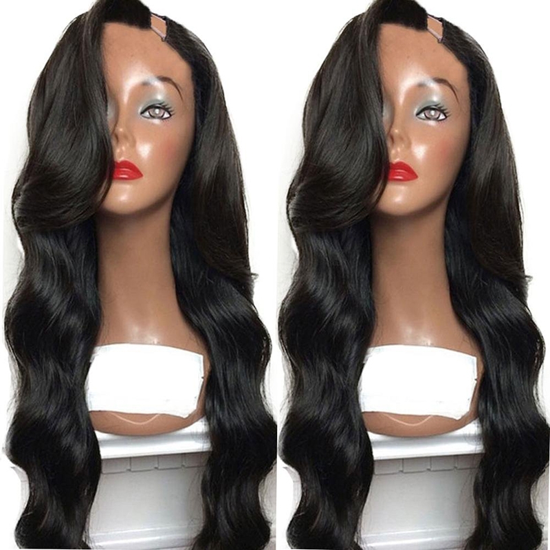 U Part Wig Brazilian Hair Loose Body Wave Hair Glueless U Part Real Human Hair Wigs For Natural Color - Image 3