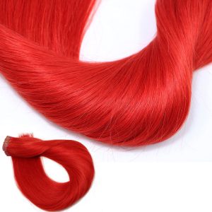 Tape In Remy Human Hair Extensions 20pcs 50g  #red Remy Hair Extensions Seamless Skin Weft Remy Silk Straight Hair Glue in Extensions - Image 4