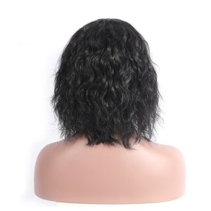 Brazilian Bob Wig Natural Color 250% Density Short Wave Human Hair Short Wave Lace Front Wigs Baby Hair Around Bleached Knots Pre-Plucked - Image 4