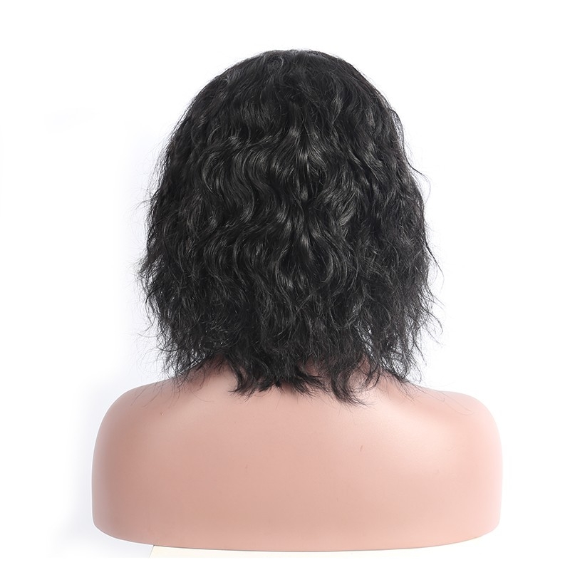 Brazilian Bob Wig Natural Color 250% Density Short Wave Human Hair Short Wave Lace Front Wigs Baby Hair Around Bleached Knots Pre-Plucked - Image 4