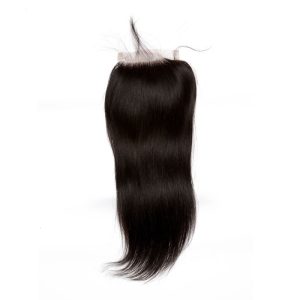 4x4 HD Lace Closure Brazilian Remy Hair Silky Straight Free Part Lace Closure 4x4 inchs Natural Color - Image 3