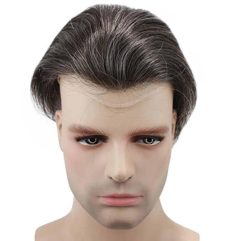 Hair Hairpieces for Men 10×8 inch Thin Skin Hair Replacement System Monofilament Net Base Men's Toupee Color 420 - Image 2