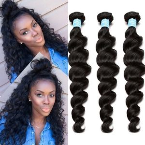 Good Loose Wave Brazilian Remy Hair 1 Pc Brazilian Hair Weave Bundles 8A Hair Products Curly Human Hair Extensions (1 PC)