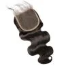 Transparent HD Swiss Thinner lace 5x5 Body Wave Lace Closure Free Part Human Hair Natural Color Brazilian Remy Hair Closure Bleached Knots With Baby H