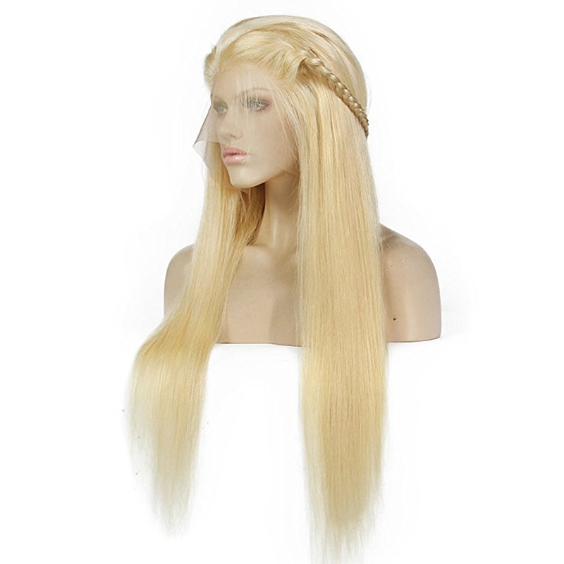 613 Blonde Full Lace or lace Front Human Straight Wig Pure 613# Color For Black Women With Baby Hair - Image 5