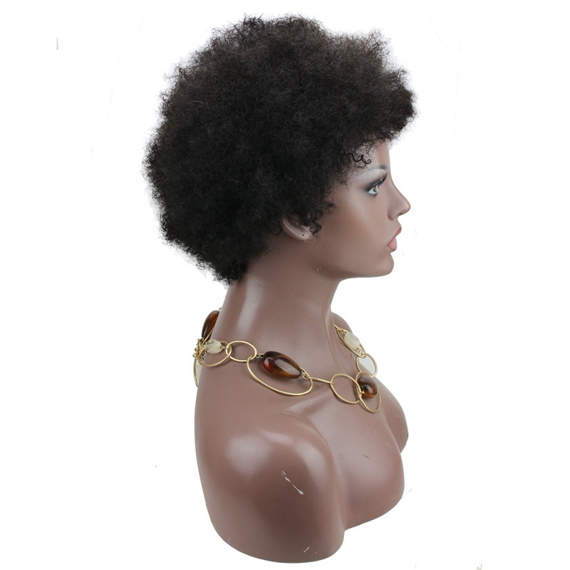 Straight Short Wig Brazilian Remy Human Hair 130% Density Short Full Wig for Women - Image 4