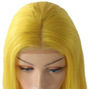 150% Straight Yellow Short Bob Human Hair Wigs Brazilian Remy Pre Plucked Bob Wig Transparent Lace Wigs Glueless Wigs - Image 4