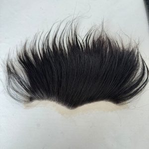 Lace Frontal Toupee 100% Human Hair Hairline r Full French Lace Hairline for Men and Women Male Replacement 1B Natural Black Hair Patch - Image 3