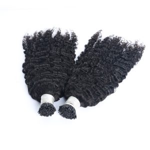 Natural Indian Raw Virgin Hair I Tips Extensions Wholesale 3B 3C Kinky Curly Human Hair Extensions I Tip - Image 6