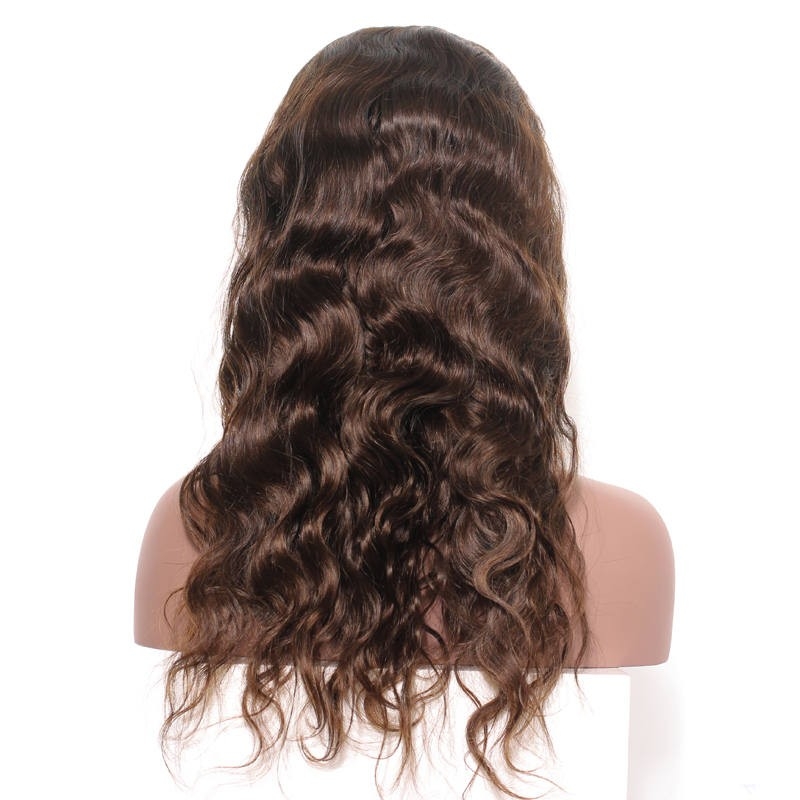 Lace Front Human Hair Wigs Pre-Plucked Natural Hair Line Body Wave 250% Density Wig with Baby Hair #4 color - Image 4