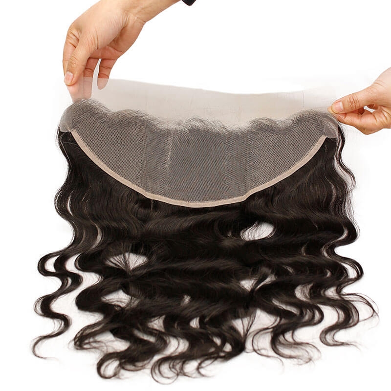 Human Hair Lace Frontal Transparent Lace Frontal Closures With Natural Baby Hair Brazilian Body Wave Remy Hair 13x4 Closure - Image 6