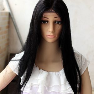 Swiss Lace Natural Straight Brazilian Hair Wigs Bleached Knots with Baby Hair Around 10-26 - Image 4