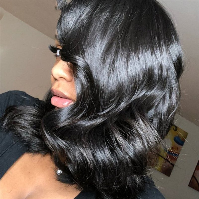 250% Density 13x4 Short Wavy Bob Lace Front Wigs For Women Peruvian Glueless Lace Front Wigs Human Hair With Baby Hair Bob Wig - Image 4