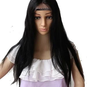 Swiss Lace Natural Straight Brazilian Hair Wigs Bleached Knots with Baby Hair Around 10-26