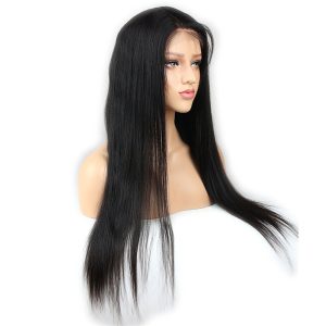 Full Lace Wigs Brazilian Human Hair Glueless Full Lace Wigs Silk Straight Lace Front Wigs Natural Color (26 inch, Lace Front Wigs) - Image 4