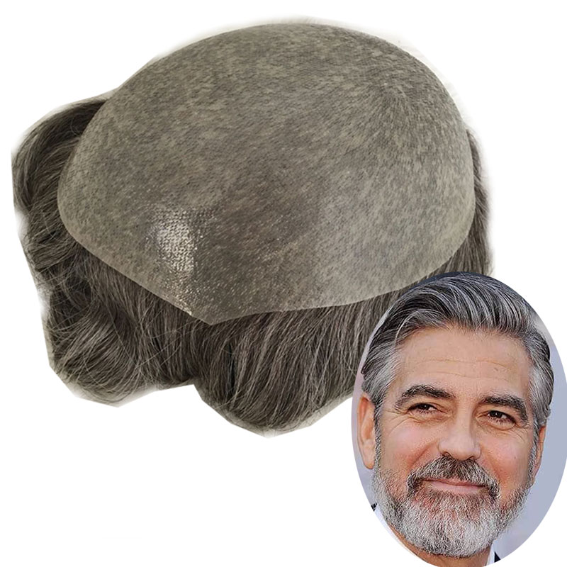 PU V-loop Super Thin Skin Hairpiece Ultra Thin Skin Mens Toupee Invisible Men Hair Replacement Poly Disposable Hairpiece Natural Hairline - Image 24