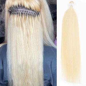 613 Blonde Straight Human Hair I Tip Microlinks Hair Extension Brazilian Virgin Hair Bulk I Tip Hair Extensions Pwigs - Image 2