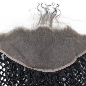 13x6 Curly Brazilian Human Hair Lace Frontal Closures Ear To Ear Bleached Knots With Baby Hair Natural Color - Image 4