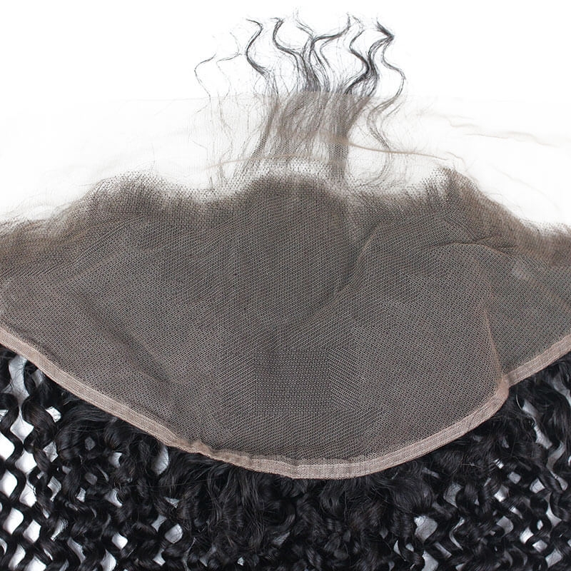 13x6 Curly Brazilian Human Hair Lace Frontal Closures Ear To Ear Bleached Knots With Baby Hair Natural Color - Image 4