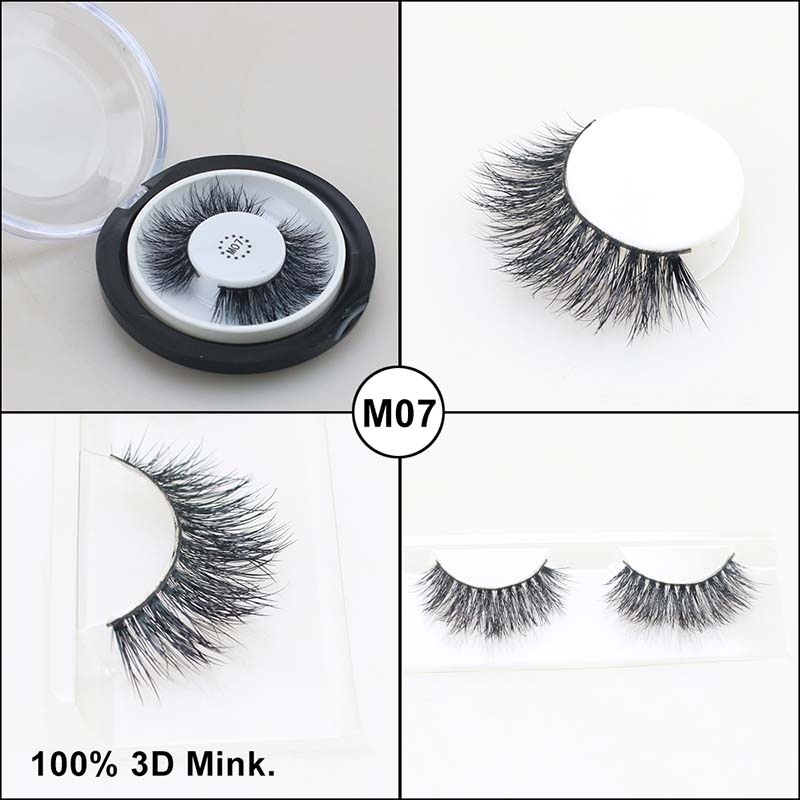 False Eyelashes 3D Mink Fur Siberian Fur Fake Lashes Reusable for Makeup Natural Thick Black Color - Image 5