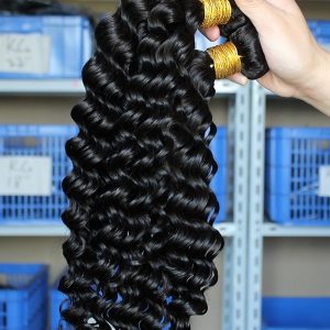 Natural Color Deep Wave Unprocessed Indian Remy Human Hair Weave 3 Bundles - Image 3