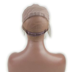 Full Lace Wig Cap for Making Wigs Swiss and French Lace Hair Net with ear to ear Stretch Medium Brown Color for Wig Making (Full Lace Cap with Adjusta - Image 4