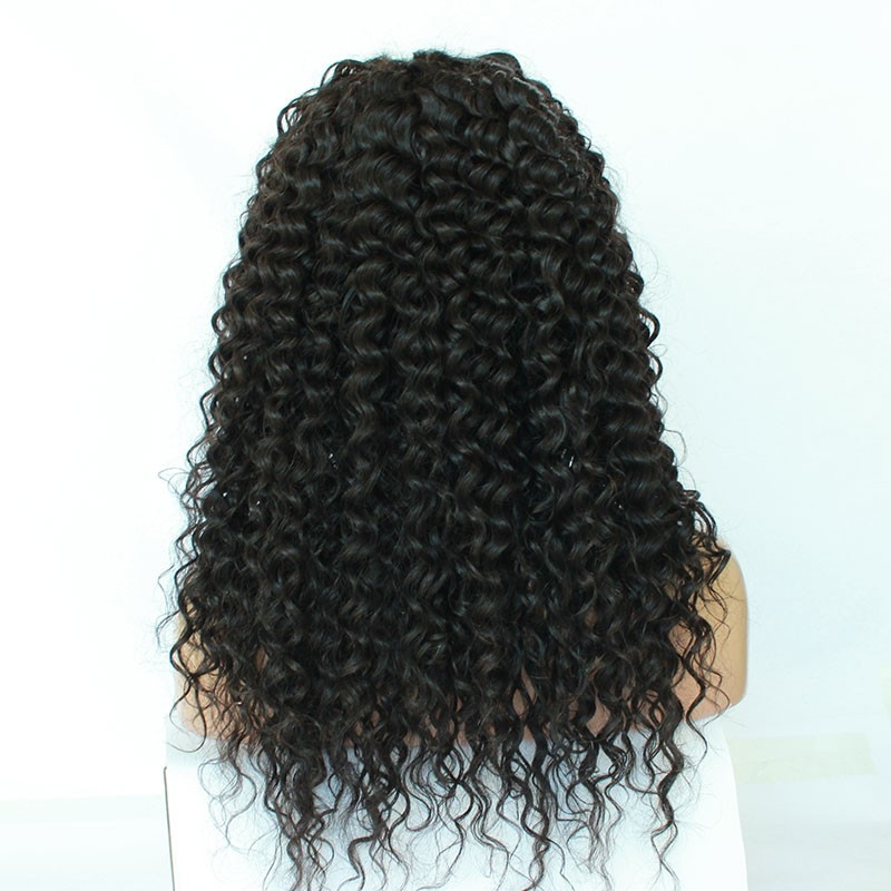Reasonable Full Lace Wigs Natural Black Brazilian Human Hair Wig Deep Curly - Image 5