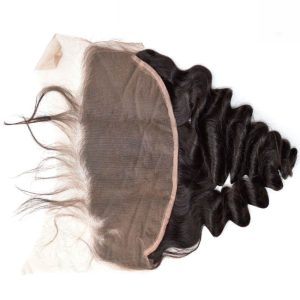 Lace Frontal Closure 13x6 Peruvian Loose Wave Human Hair with Baby Hair Free Part Bleached Knots Remy Hair Weft - Image 3