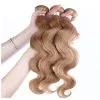 Bundle Hair Color #27 Honey Brown Body Wave Brazilian Remy Hair Weave 3pcs Buddles