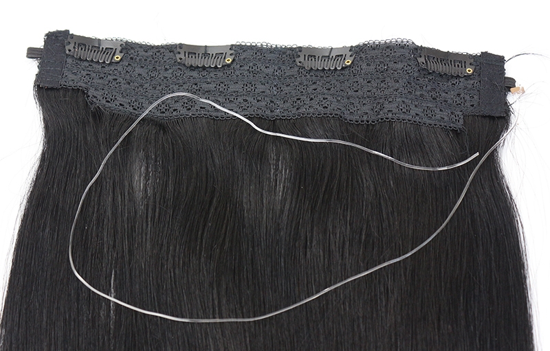 Flip Hair Extension 8A Unprocessed Brazilian Remy Hair Color #1 Flip Hair Extension Human Hair Straight Hair - Image 3
