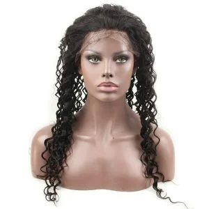 Alternative view of Lace Front Human Hair Wigs Unprocessed Brazilian Human Hair Deep Wave Glueless Full Lace Wig for Black Women