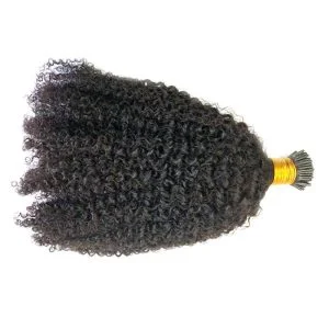 Alternative view of 4B 4C Kinky Curly Keratin I Tip Hair Extensions Micro Link I Tip Hair Extension Kinky Curly I Tip