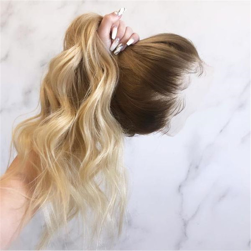 Peruvian Hair 613 Blonde Ombre Color Lace Front Wig - Image 3