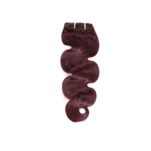 Alternative view of Clip In Hair Extensions Body Wave Remy Hair #99J Colored Hair Hxtensions