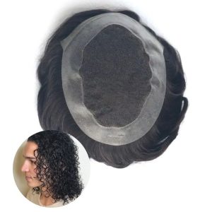 Customize Wigs For Men Mono Base with PU Around Mens Toupee Hairpieces for Men Human Hair System