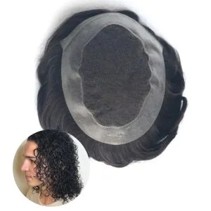 Customize Wigs For Men Mono Base with PU Around Mens Toupee Hairpieces for Men Human Hair System