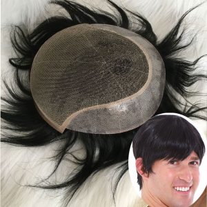 613# New Hairpiece Q6 Toupee For Men Swiss Lace & PU Base Human Hair Replacement System Unit Toupee Wig For Men Wigs 8x10 Toupee