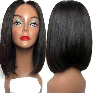 Alternative view of 13x6 Lace Front Wig Short Bob Wigs for Black Women Full Lace Front Wigs Silky Straight Human Hair Bob Short Pixie Cut Wig