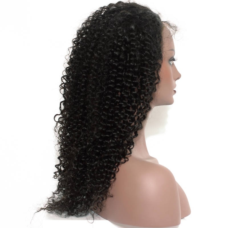 Best Place To Buy Lace Front Wigs Kinky Curly Human Hair 130% Density Natural Color Lace Wig With Baby Hair Bleached Knots Pre-Plucked - Image 4