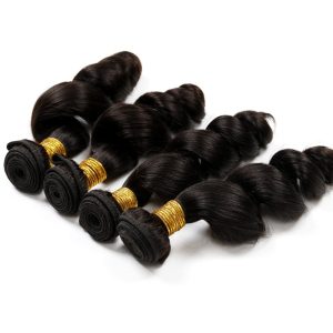 8A Remy Hair Bouncy Curl Unprocessed Hair 3 Bundles Loose Wave Peruvian Remy Hair Weave 3 Pc Lot - Image 4