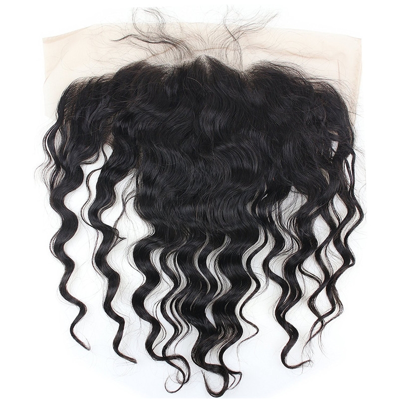 13x6 Lace Frontal Closure Ear to Ear Free Part Loose Wavy Malaysia Human Hair Full Lace Closure Bleached Knots with Baby Hair Natural Color (22 - Image 3