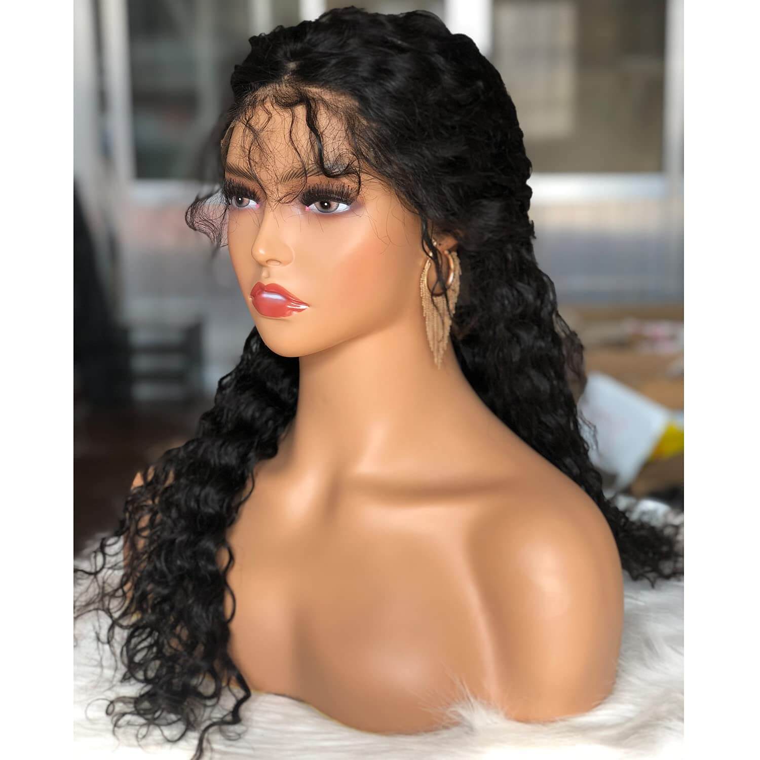 Realistic Female Mannequin Head with Shoulder Manikin PVC Head Bust Wig Head Stand for Wigs Display Making,Styling,Sunglasses,Necklace Earrings - Image 23